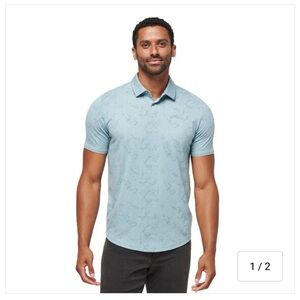 Travis Mathew ‘Warmer Tides’ Teal Polo - Large